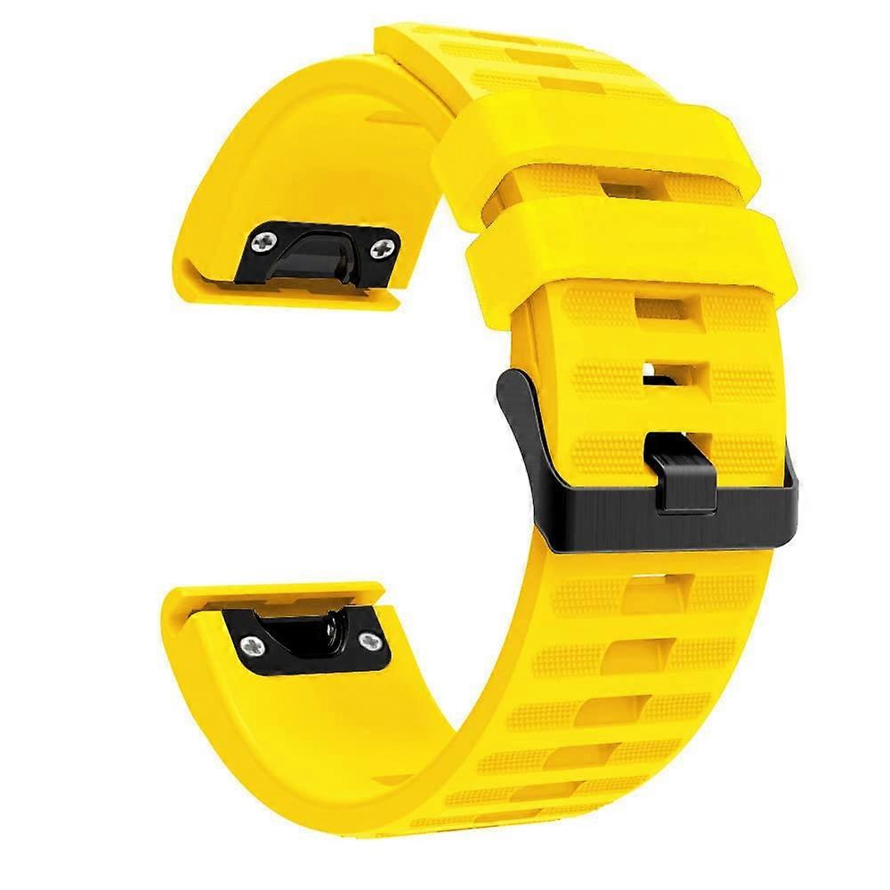 Yellow Silicone Quick Release Adjustable 22mm Replacement Strap Band for Garmin Fenix 3