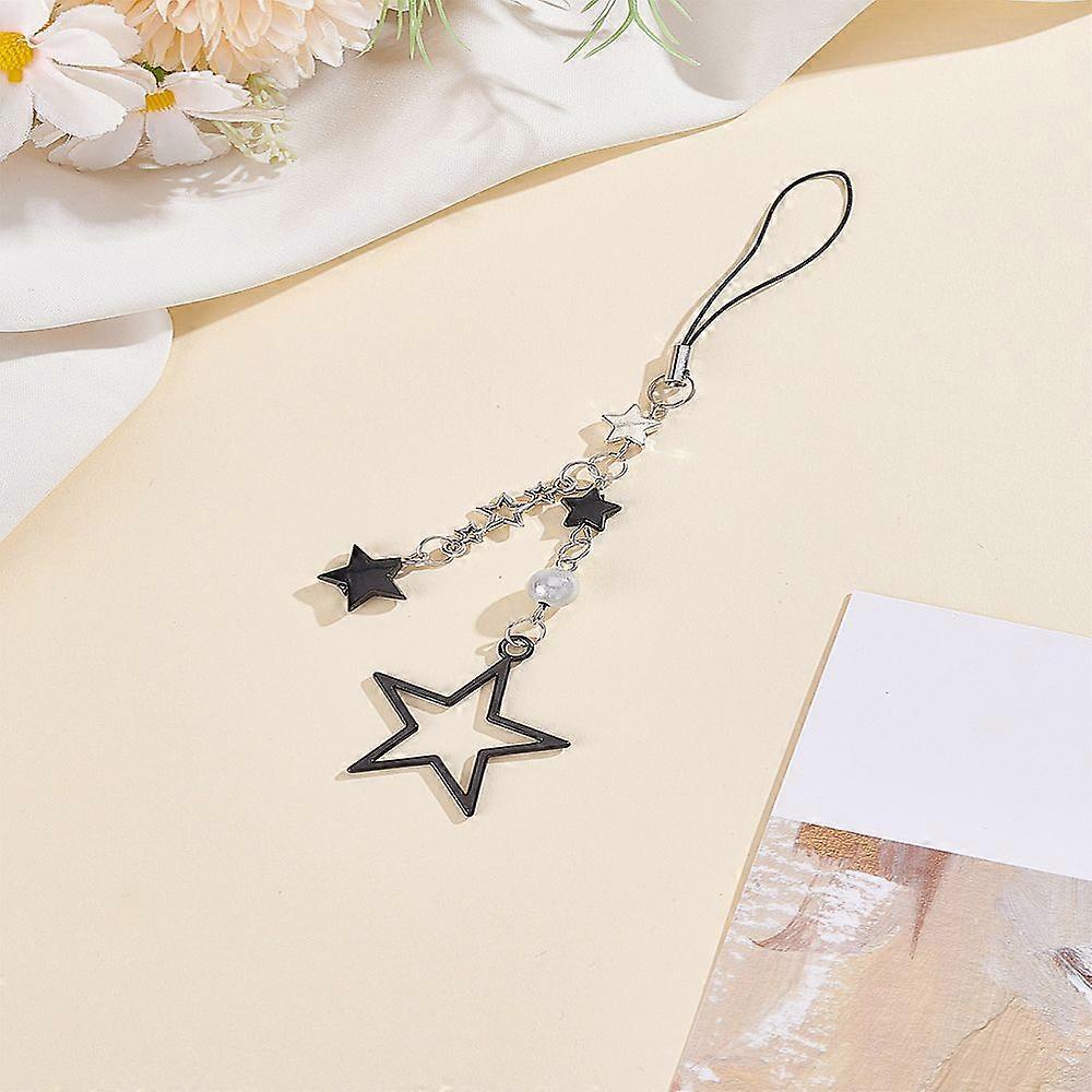 1pc Star Mobile Straps Mobile Accessories Decoration Black 155mm