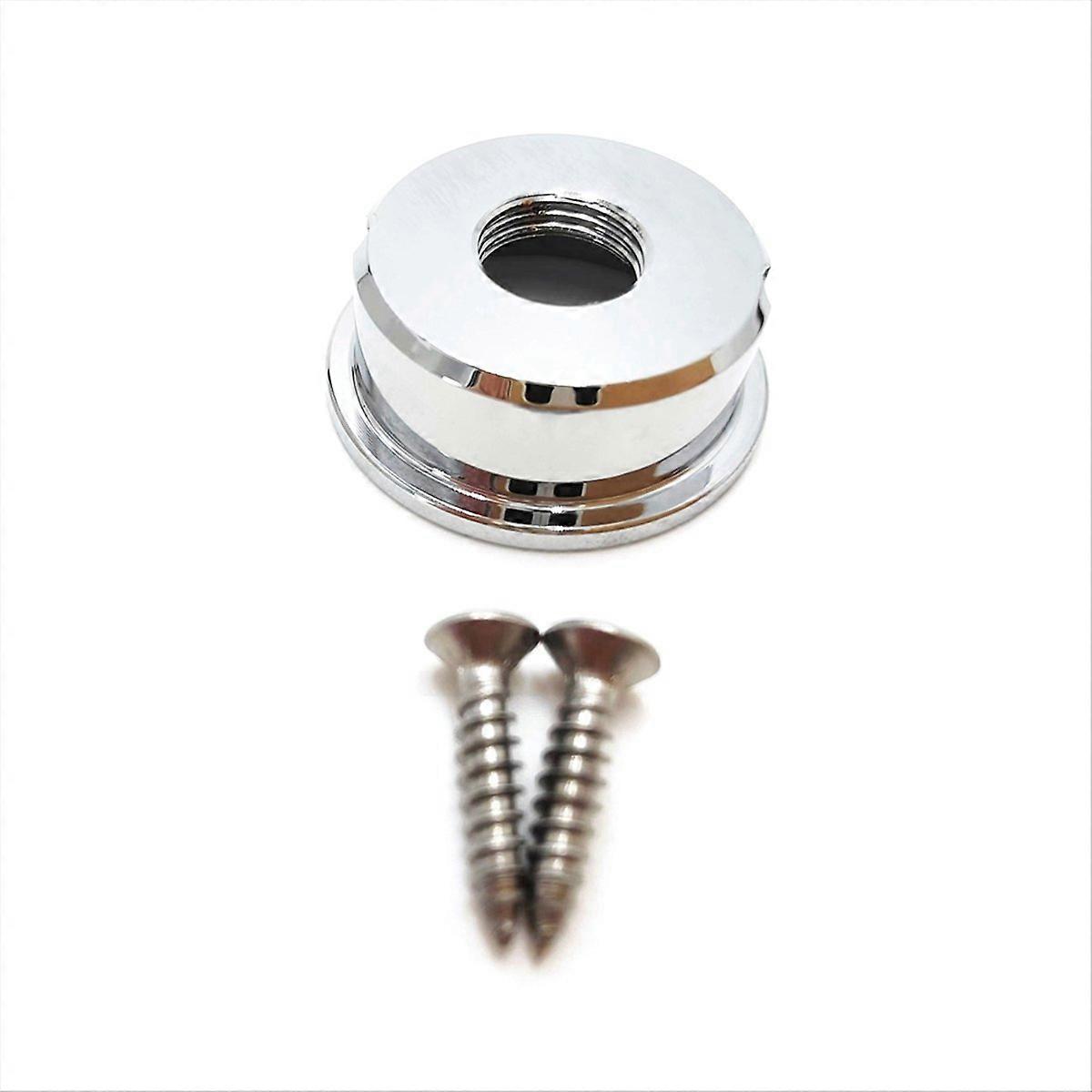 TL Round Socket Electric Guitar Audio Output Jack Socket Silver