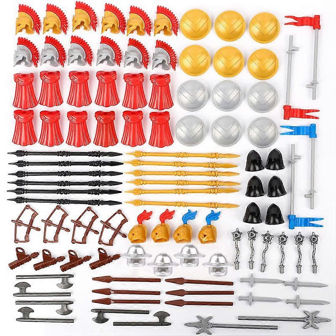 Knight Weapons and Medieval Minifigure Accessories Armor Set Compatible with  Building Block Figures