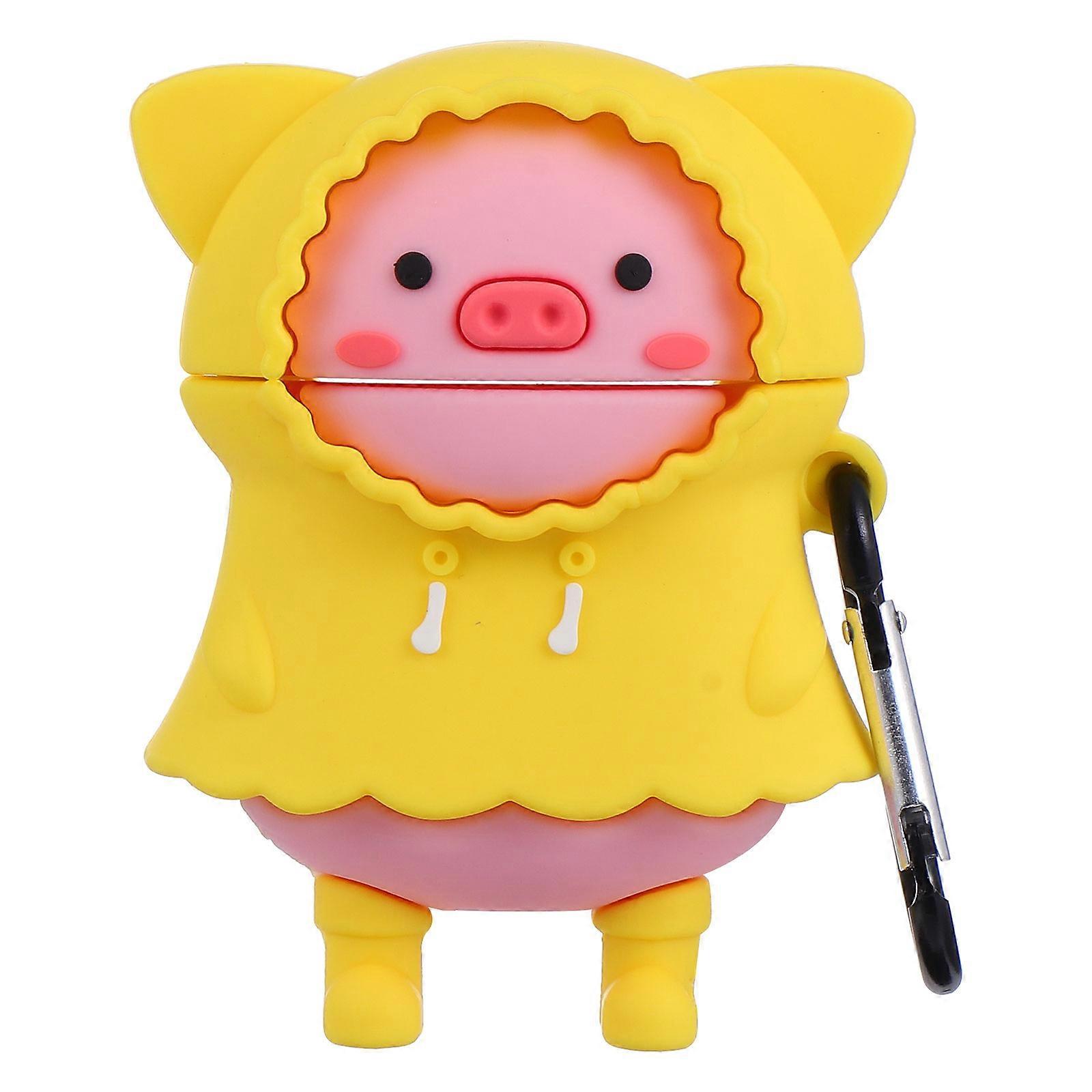 Earphone Case Cover Silicone Protective for 1Set and 2 Yellow