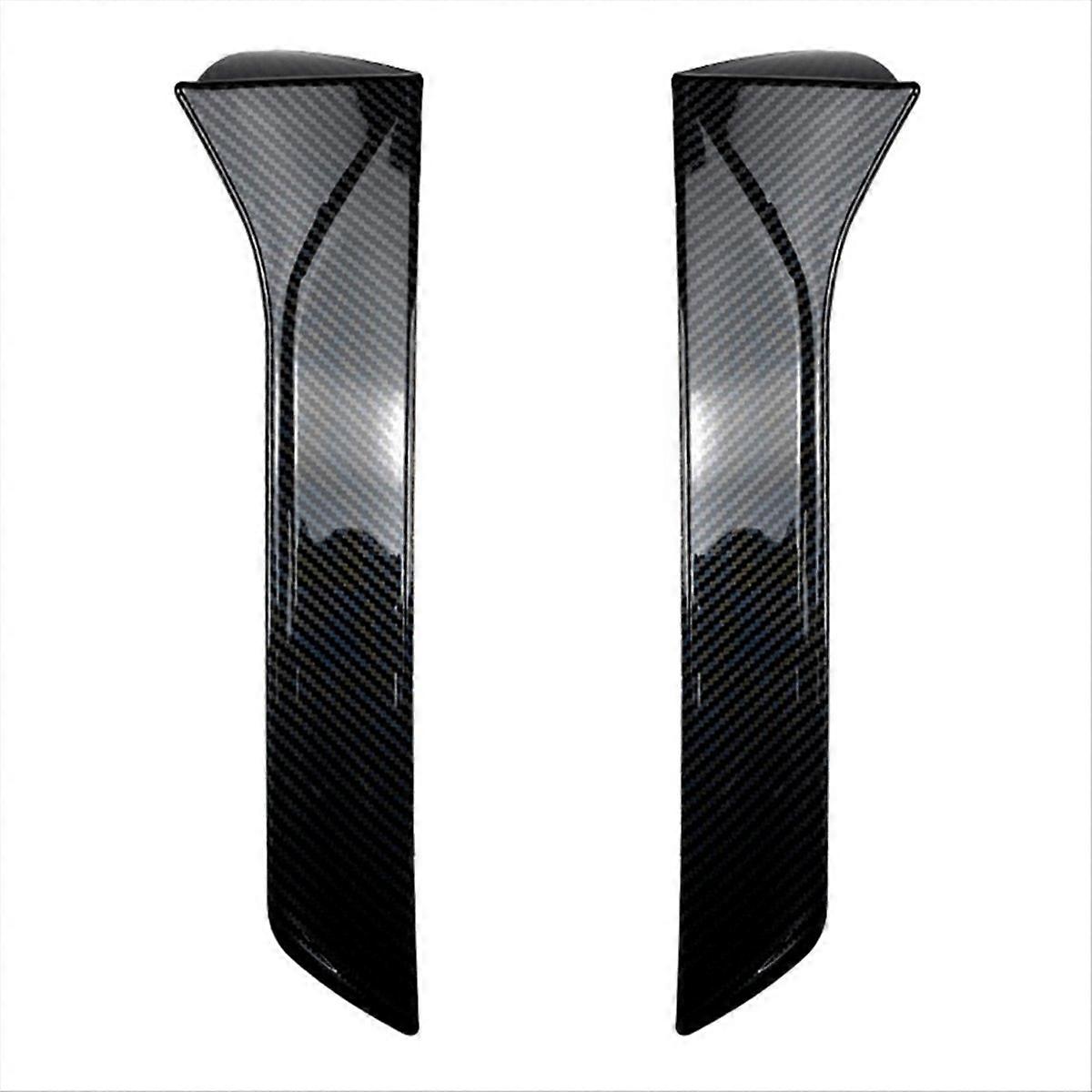 Carbon Fiber Pattern Rear Trunk Spoiler Canards Splitter for 