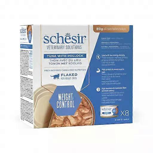 Schesir Comida Úmida Weight Control Atum com Abadejo para Gatos
