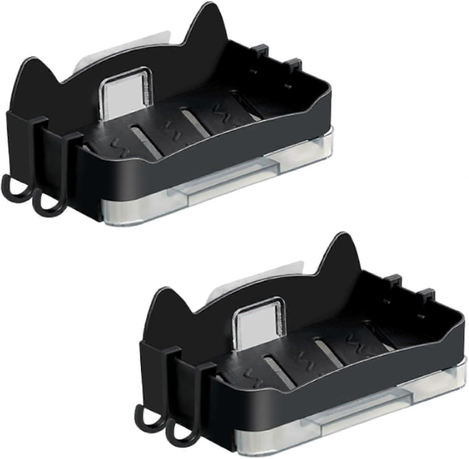 Wall-mounted shower soap dish, 2-pack