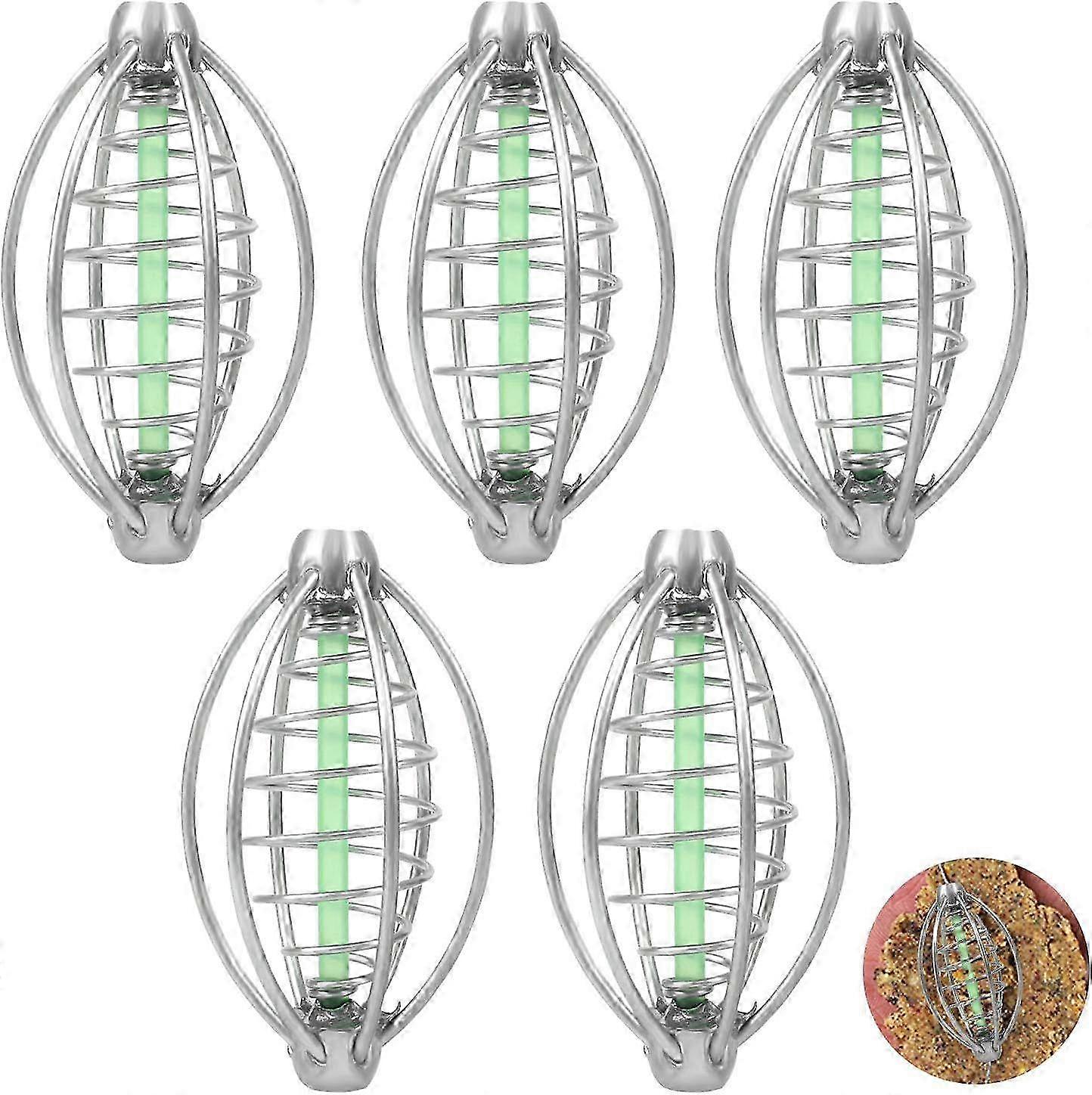 5er-Pack Futterkorb-Set für Karpfen mit Spiraldesign