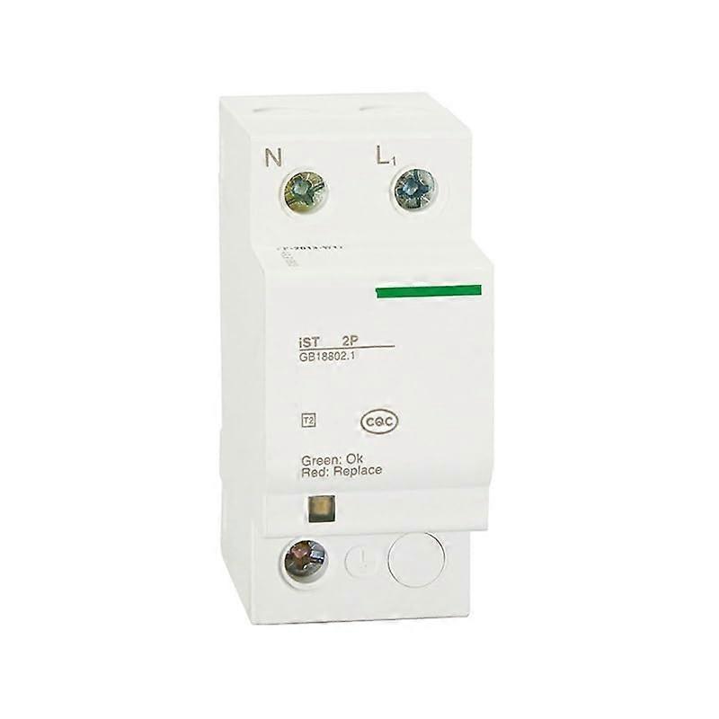 Two Pole Type 2 Surge Protector for Single Phase Distribution Board DIN Rail Mounted