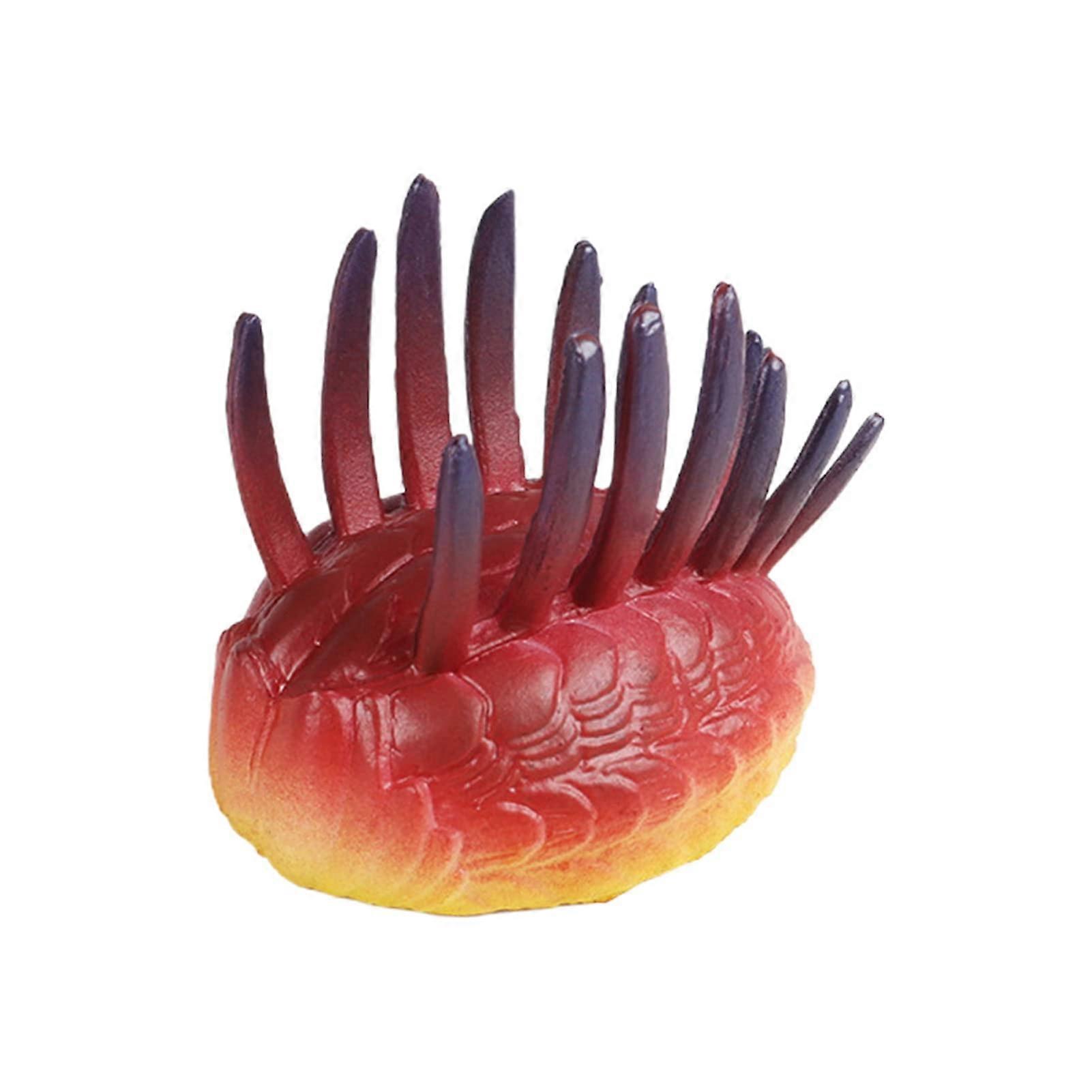 Trilobite Fossil Model Solid Red Ornament for Museum Display and Quick Visual Identification