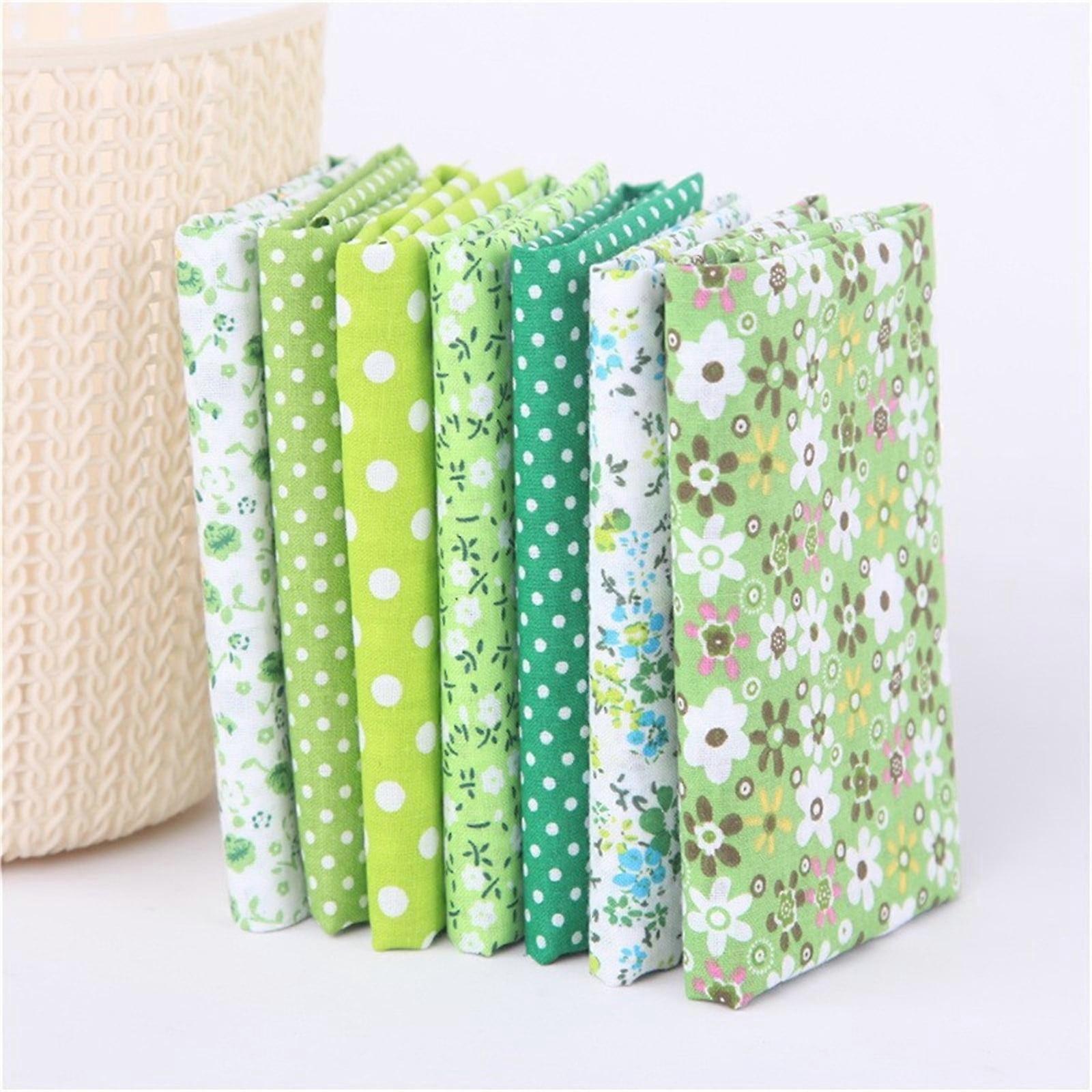DIY Knitting Supplies,Cotton Crafts Fabric Bundle Patchwork Squares Quilting Sewing Patchwork DIY 7PCS