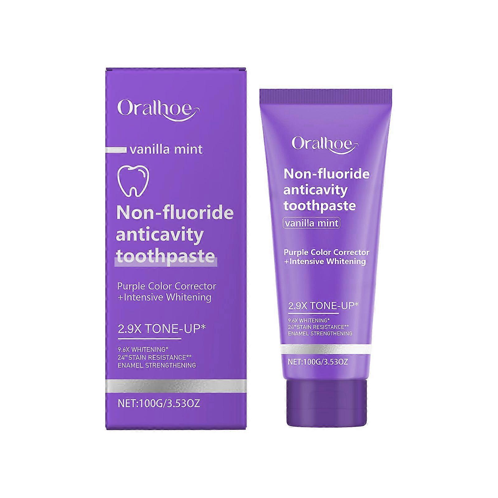 Oralhoe Purple Shiny Toothpaste Gentle Cleaning For