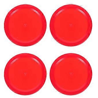 4PCS 50mm Air Hockey Pushers Pucks Replacement For Game Tables Goalies Header Kit Air Hockey Equipment Accessories(Red)