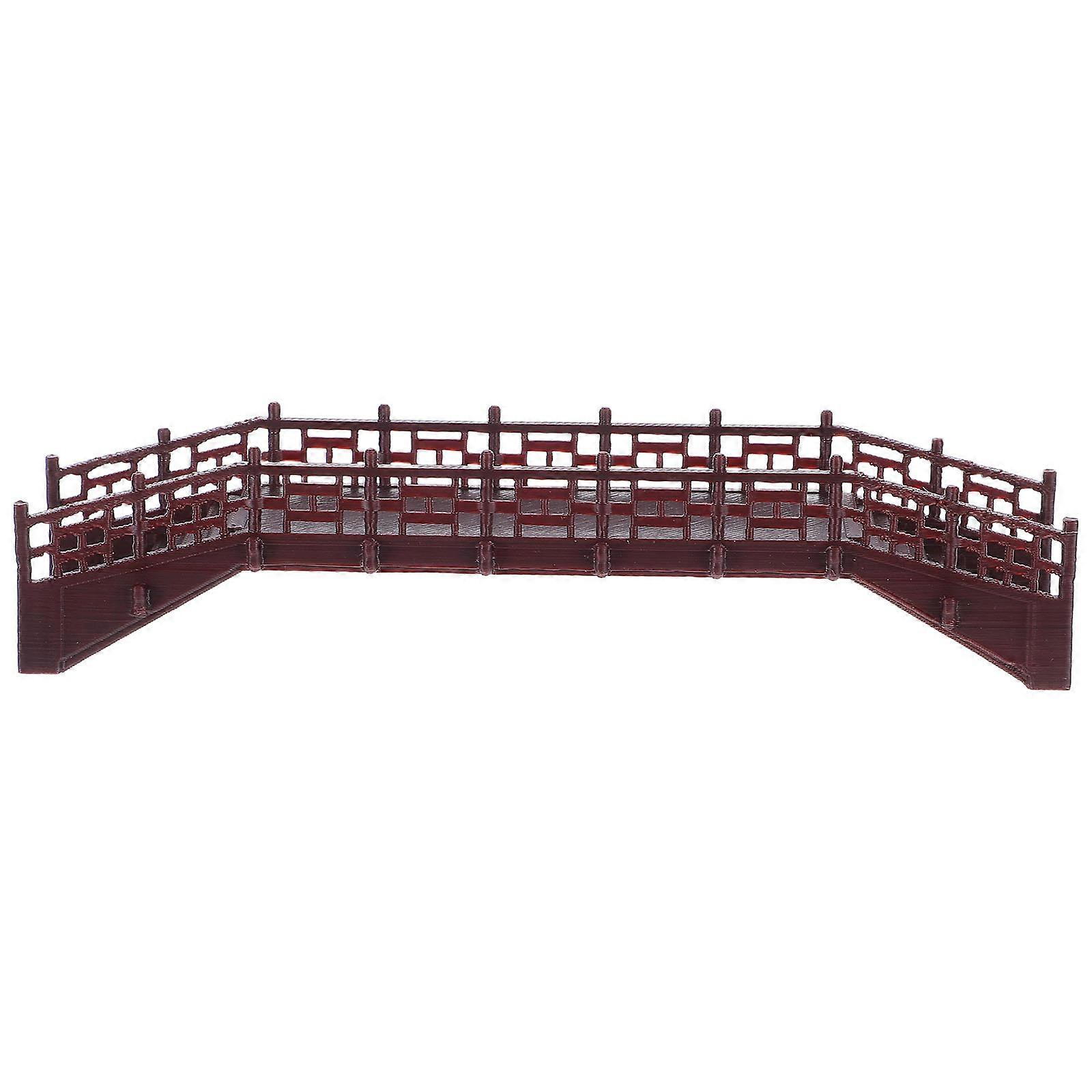 Brown Micro Landscape Bridge for Decoration Plastic Miniature Model