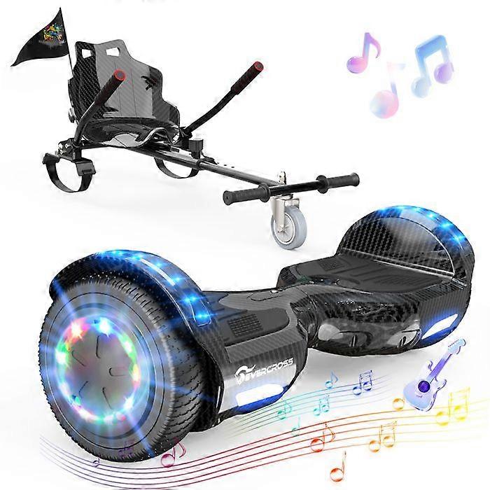 EVERCROSS TECH Svart Hoverboard Solid 6,5" Däck XP9
