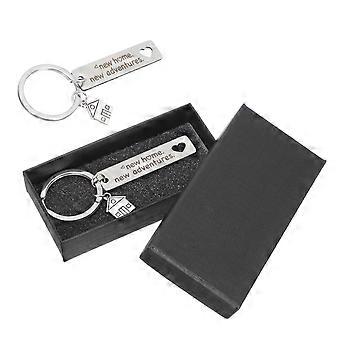 Housewarming Keychain Metal Keychain for Gift 2Pcs Keyholder Pendant