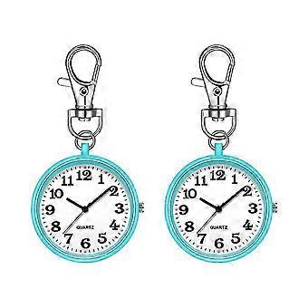 2 stuks verpleegstershorloges, quartz zakhorloge, compatibel met verpleegsters, blauw