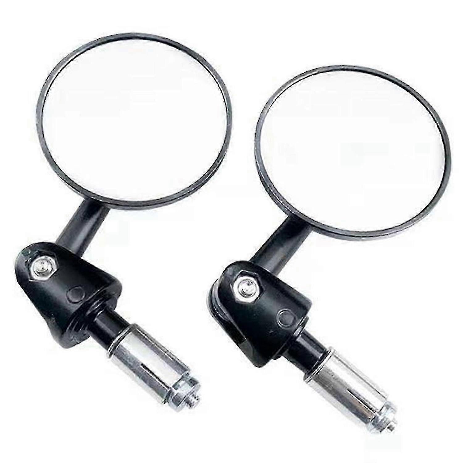 Motorcycle Handlebar Side Mirror Adjustable Round Mirror Universal