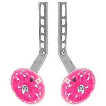 Wear Resistant Bike Training Wheel Stabilizers with Replaceable Flashing Auxiliary Wheels for Beginners  Enhances Balance and Confidence AW