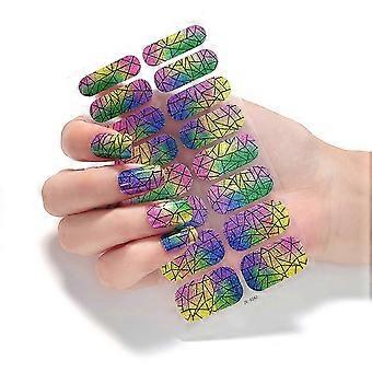 Nail Polish Strips Glitter Starry Marble Semi Cured Gel Nail Polish Strips Full Nail Wraps Nail Polish Stickers 2026 New