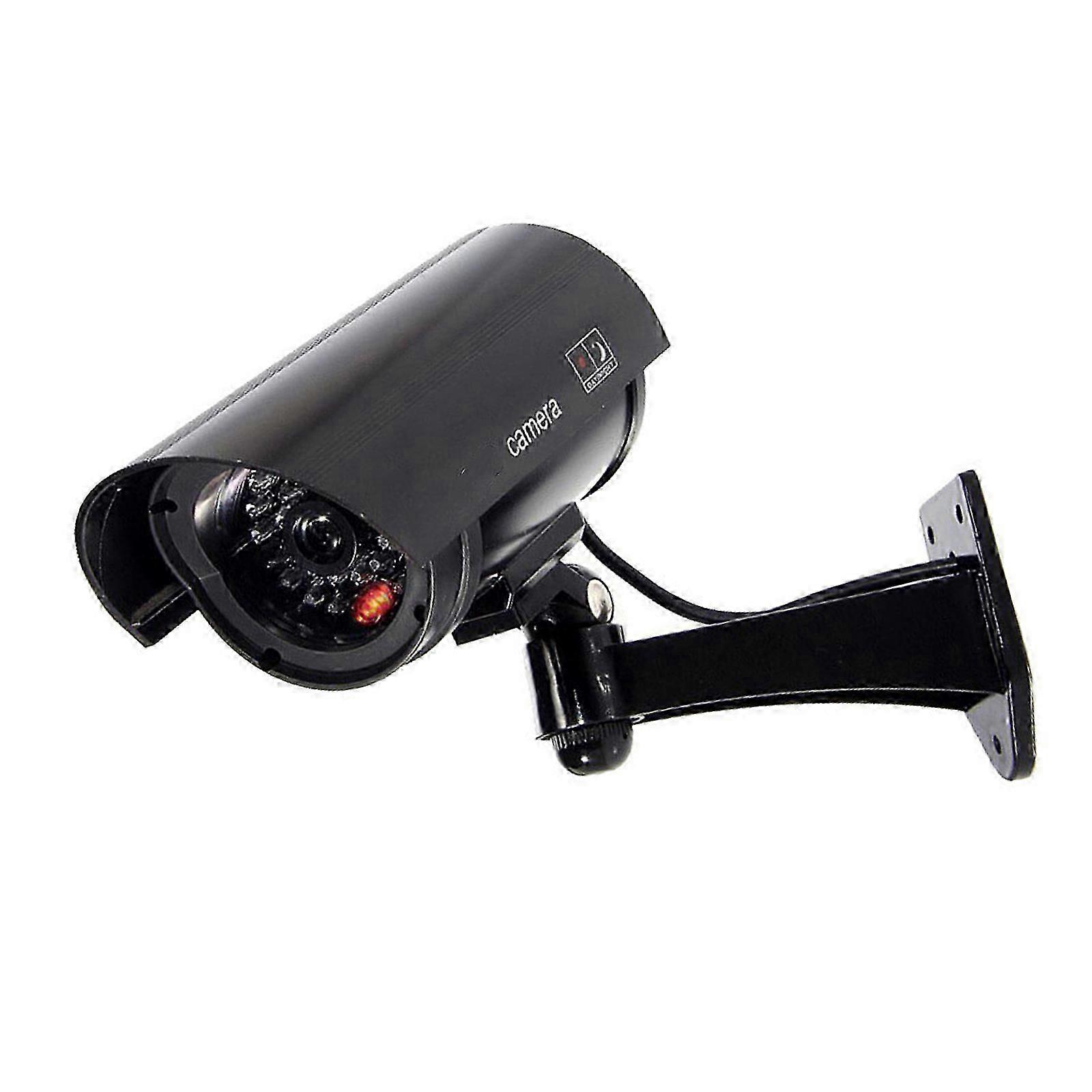 2026 Good!! Never Working Camera Outdoor Safe Plastic Component In Automatic Blinking Warning Light Black