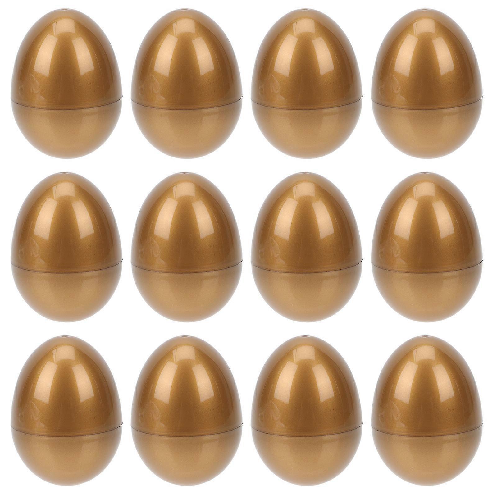12 Pcs Empty Easter Eggs Plastic Easter Eggs Toys Candy Gift Wrapping Eggshells Easter Decors