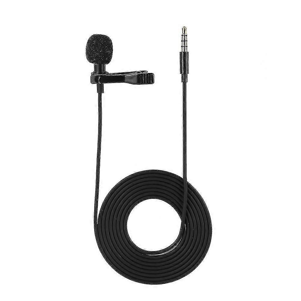 Lapel Microphone Omnidirectional Condenser Mic Compatible withiPhone Samsung Android & Windows Smartphones