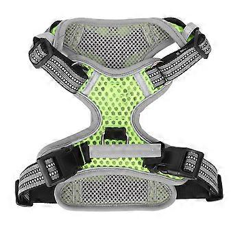 Dog Harness Breathable Soft Reflective Adjustable Pet Dog Vest with Handle Leash Ring for Walking Running M