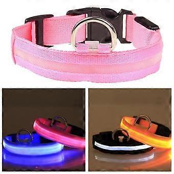 LED Light-Up Dog Collar - VGEBY - Pink - Size 45.5x2.5 cm