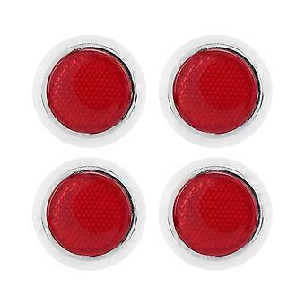 4szt. czerwony odblask ABS chromowany obramowanie okrągłe odblaskowe ochrona dla motocykla samochodowego