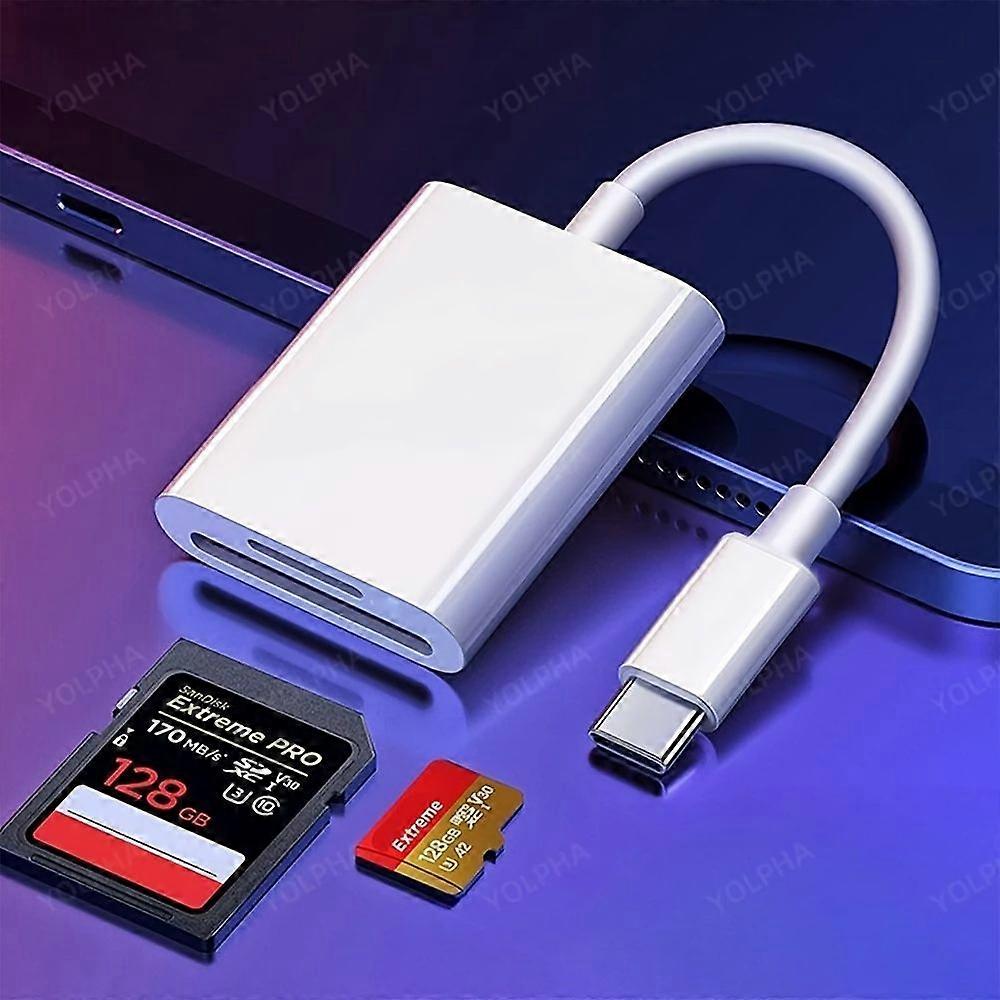 SD TF Memory Storage Card Reader Adapter For Type-c And iPhone Devices