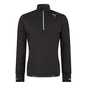 Camisa masculina Puma de manga comprida com zíper até o peito