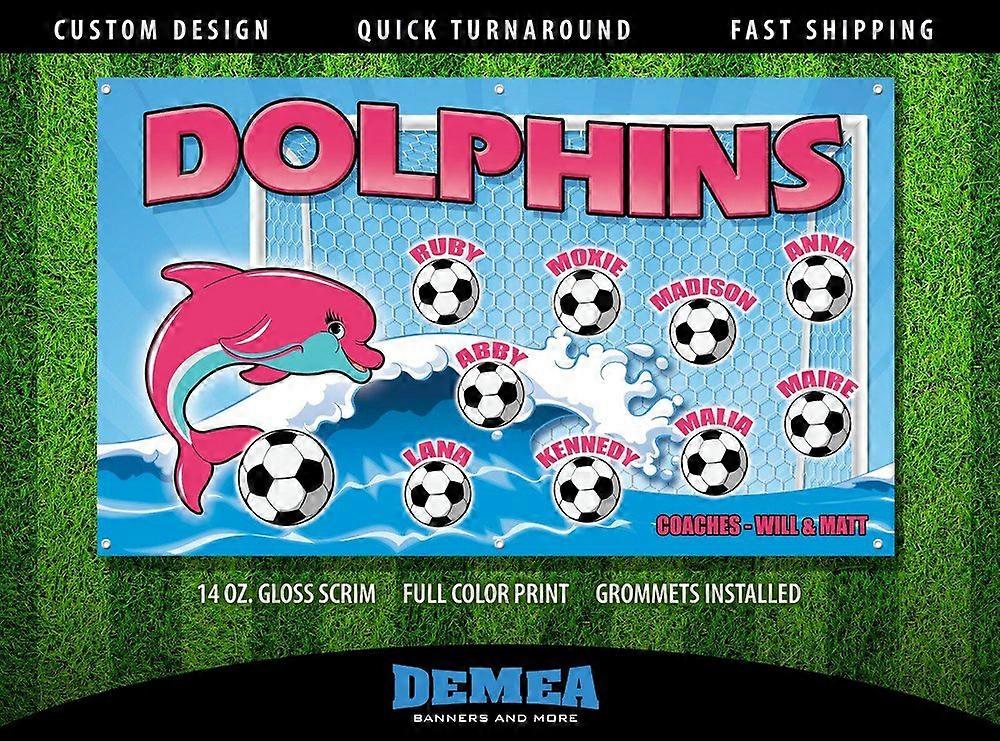 Dolphins - Soccer Team  flag YTP-773