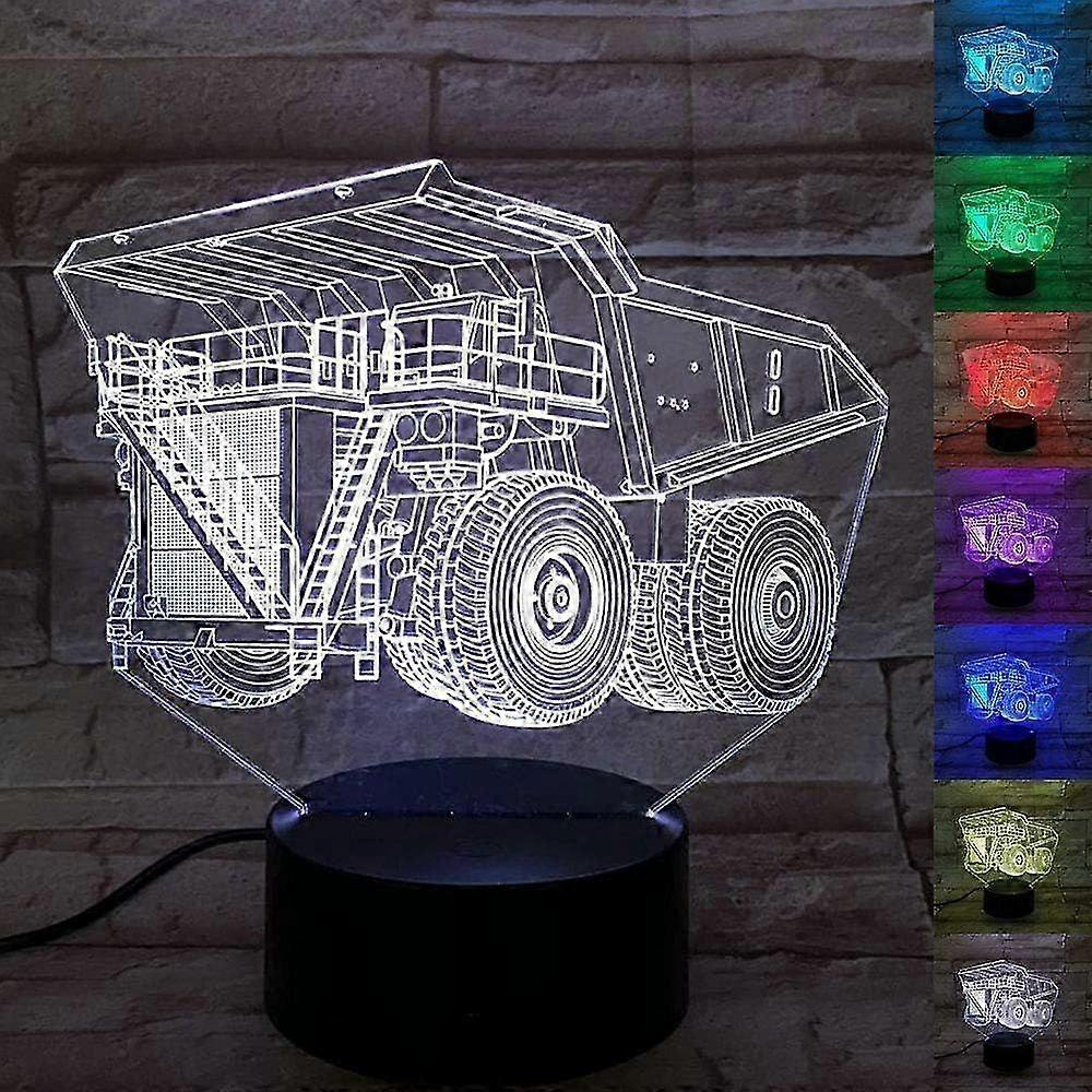 3D Optical Illusion DA KA CHEN Colored Lighting Effect Touch Switch USB Powered LED Decorative Night Light Table Lamp