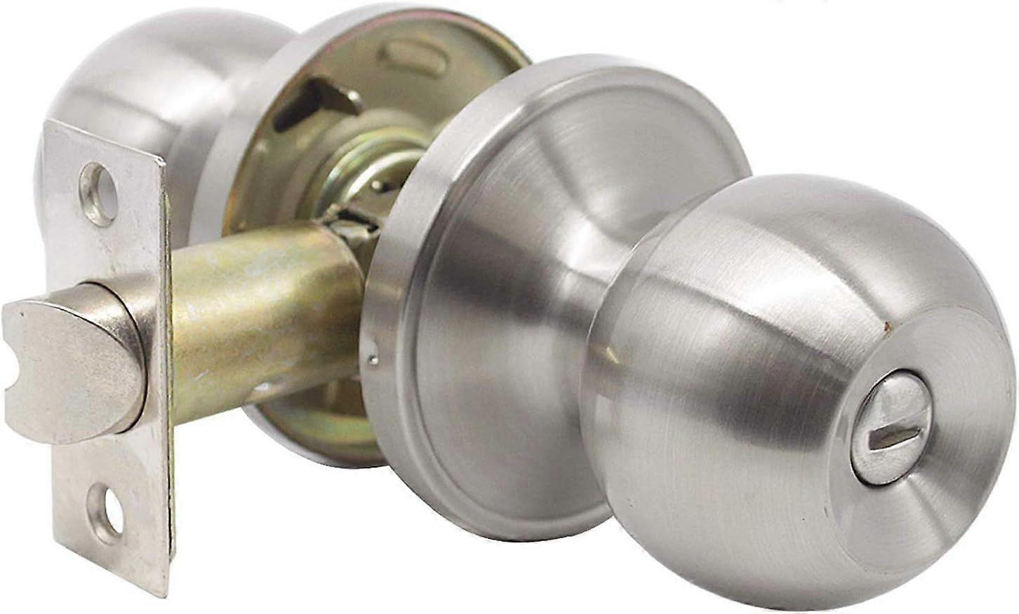 Entry Door Handle with Deadbolt Lock, Keyless, Copper Core with Latch from Inside