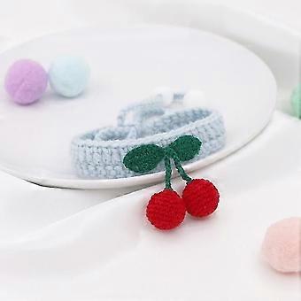 Hand-Knitted Cat and Dog Collar Costume Washable Wool Pet Scarf Adjustable Decorative Bib L Size