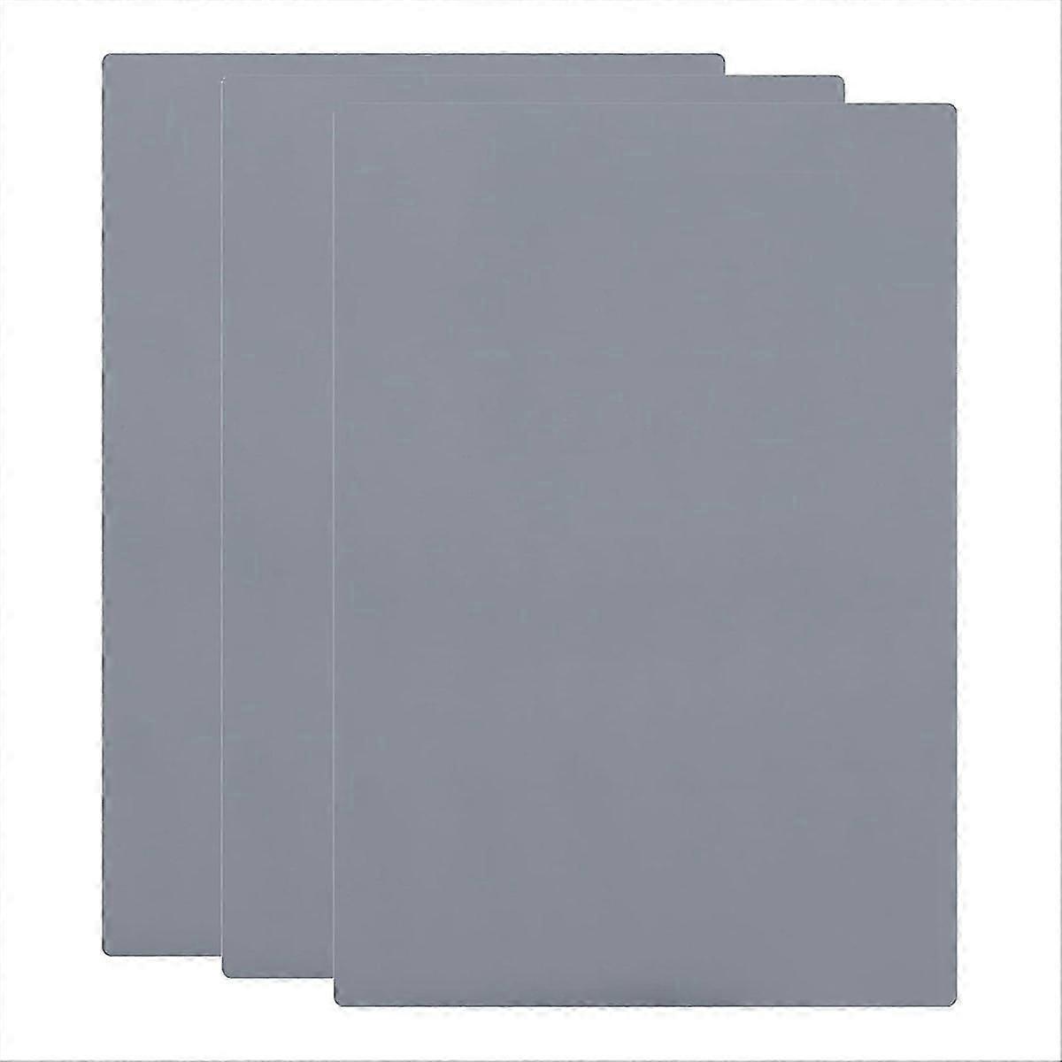 3 Pcs Rubber Stamp Sheets for Laser Engraving Machine, Grey
