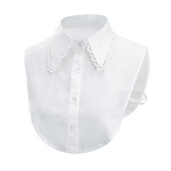 Lace Detachable Fake Collars, Cotton Half False Shirt Blouse Collar, Elegant Lace Collar for Women, Versatile  Collar for Fall and Winter