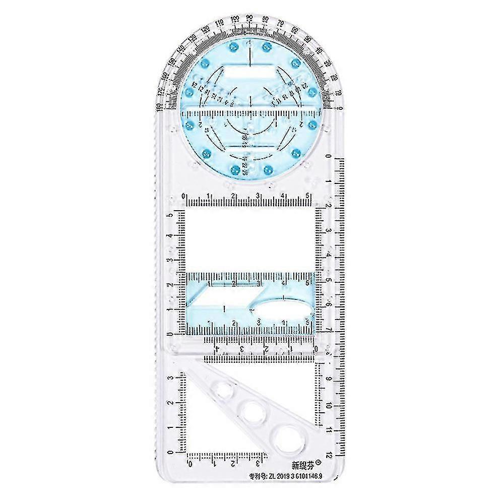 Multifunction Drawing Ruler Mathematics Geometric Measuring Teaching
