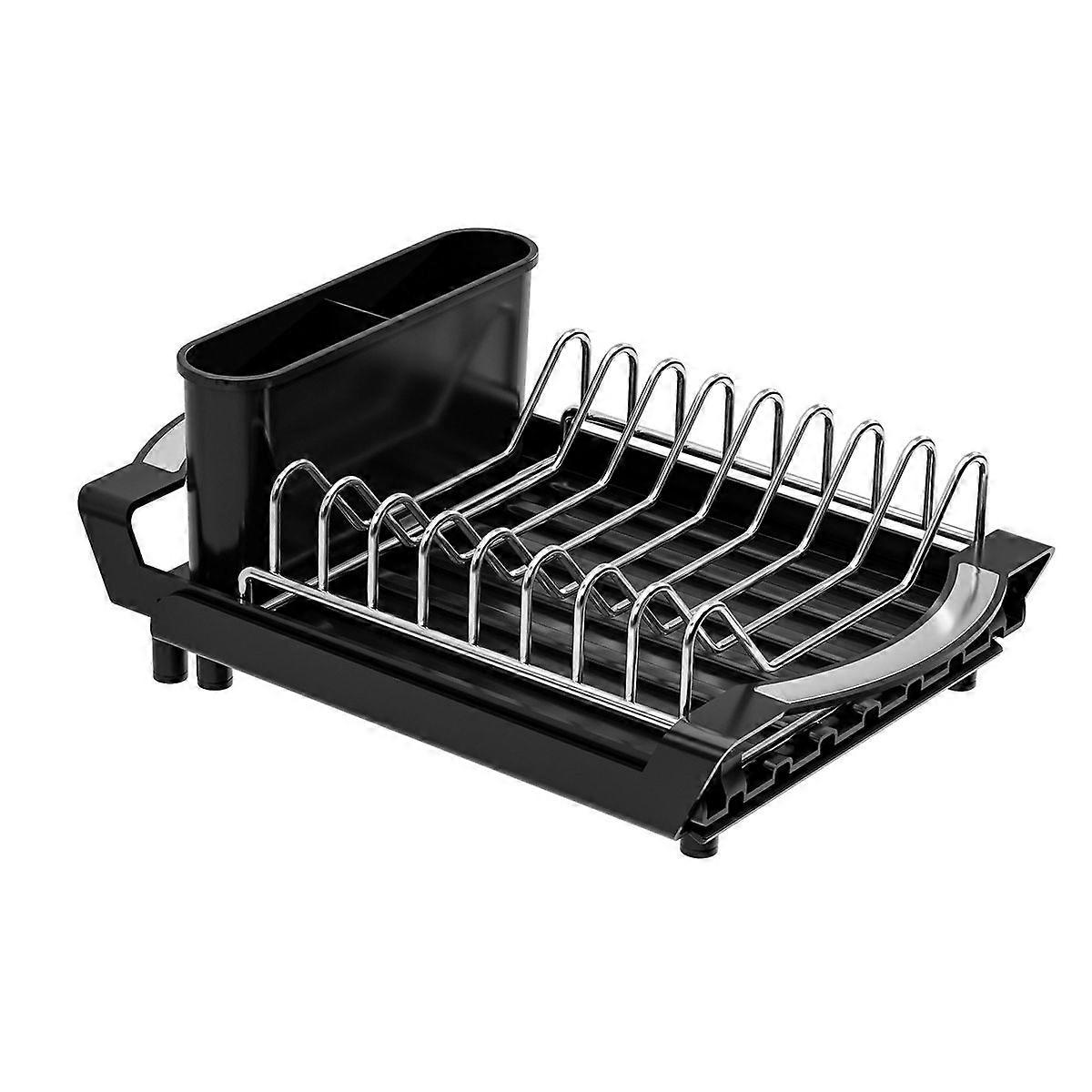 Retractable 1 Layer Dish Draining Rack - Drying Organiser for Kitchen