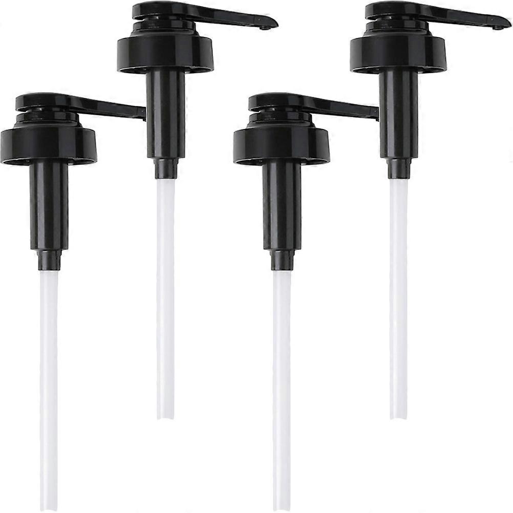 Kitchen Bottle Pump Pressing Syrup Dispenser Pump Replacement 4Pcs Set
