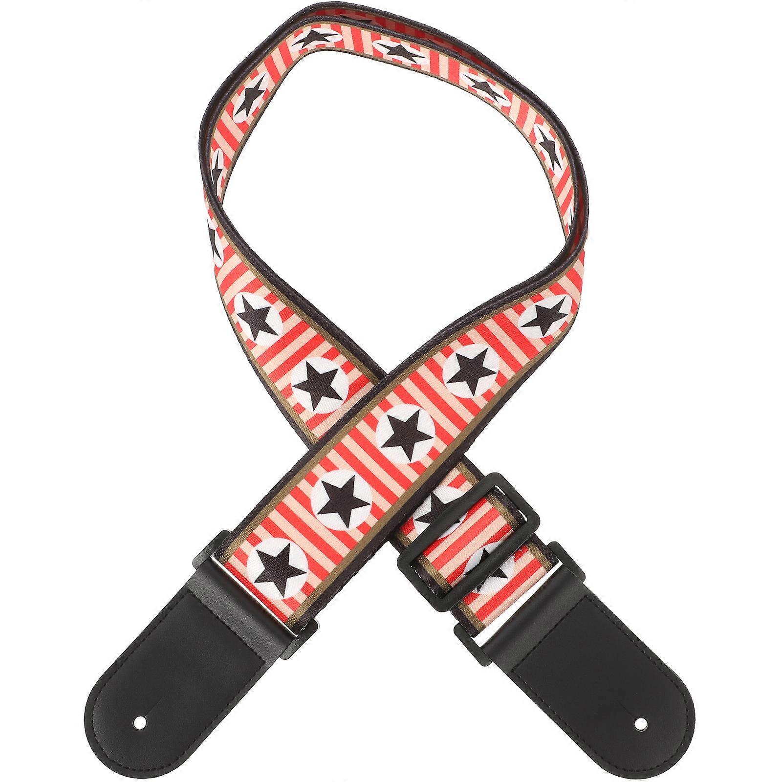 Gitarrrem Ukulelerem Elgitarrbälte Justerbar gitarrbas axelrem