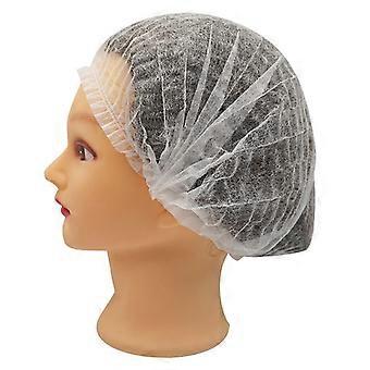 100 pcs bonnets de douche jetables non tissés extensibles anti-poussière bonnets de douche pour médecin infirmière de laboratoire tatouage service alimentaire hôpital (blanc)