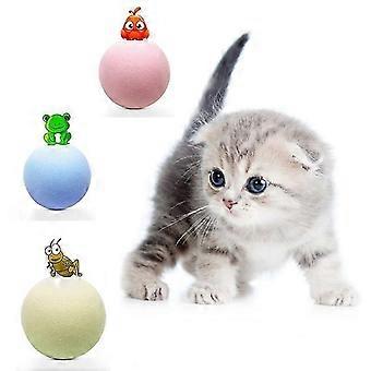 Kattungeleksaker interaktiv plyschboll med kattmynta och ljud