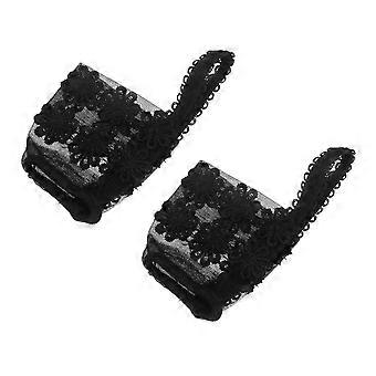 Heel Shoe Straps for Women, Adjustable Elastic Bands with Detachable Lace, Non Slip Comfort Fit