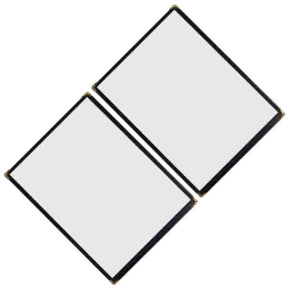 Menu Cover Practical Clear Recipe Protector for 2Pcs Transparent Use