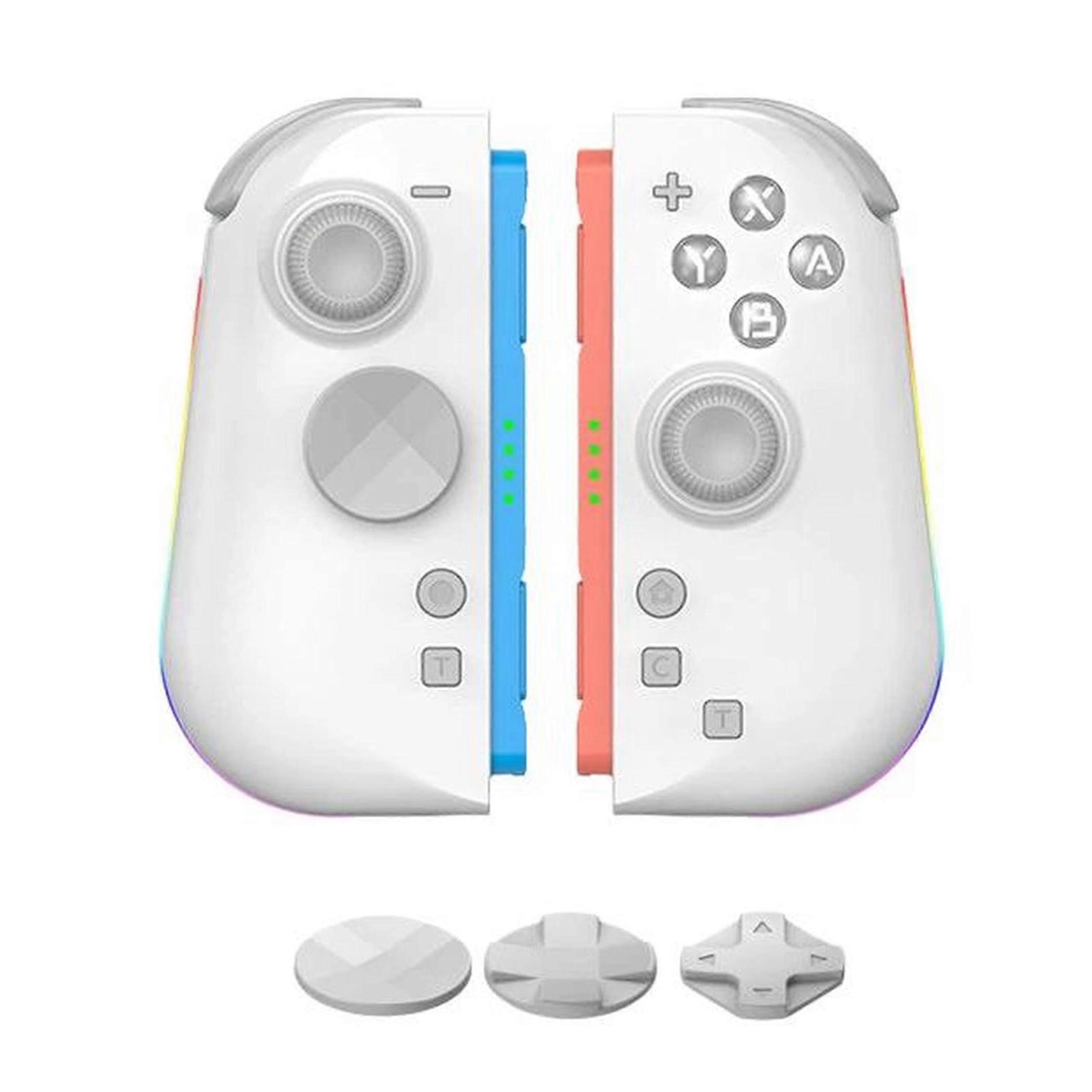 Joysticks for Nintendo Switch 2 Hall Effect RGB Lighting Controller White