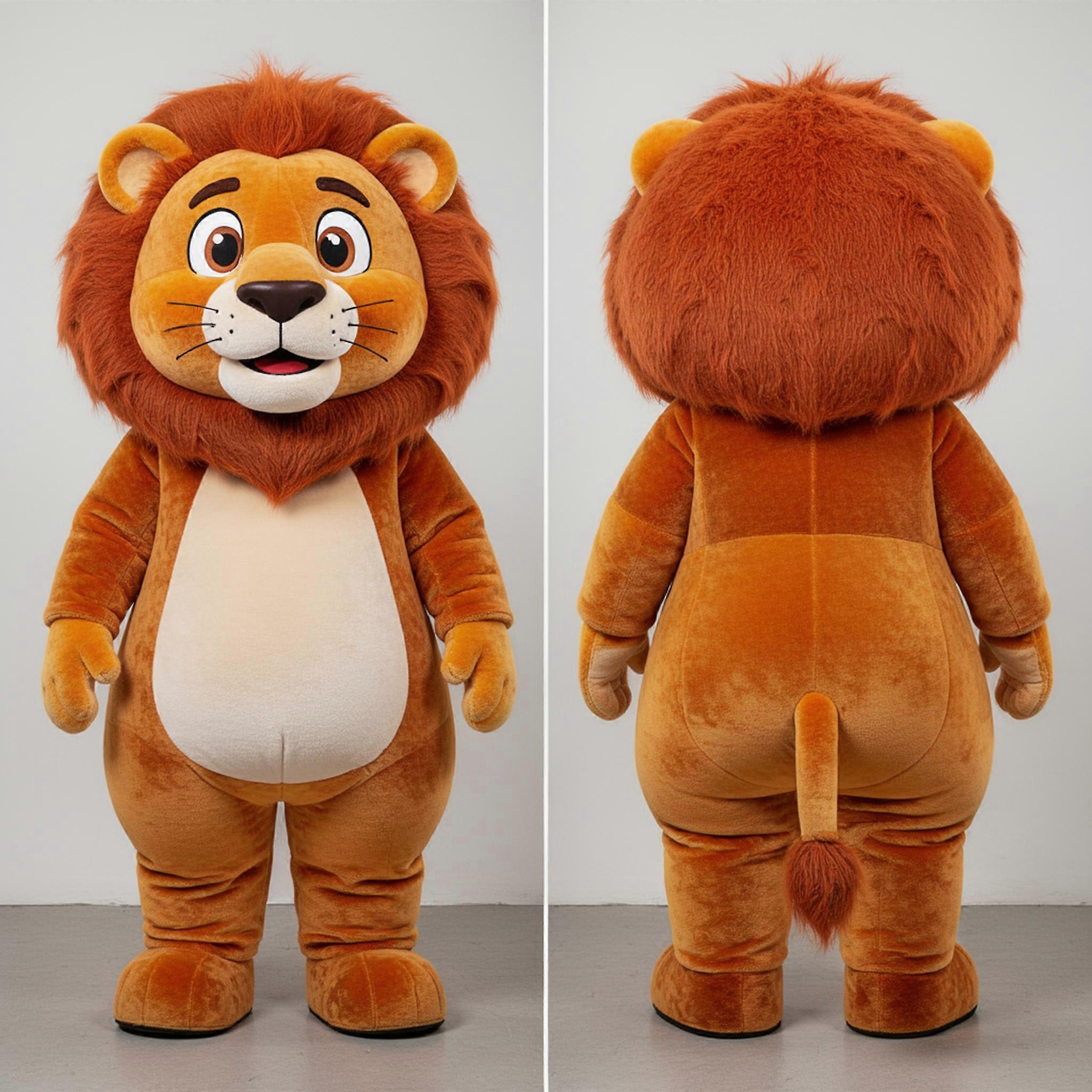 MASTICOT Rust Rounded Tamer Lion Mascot