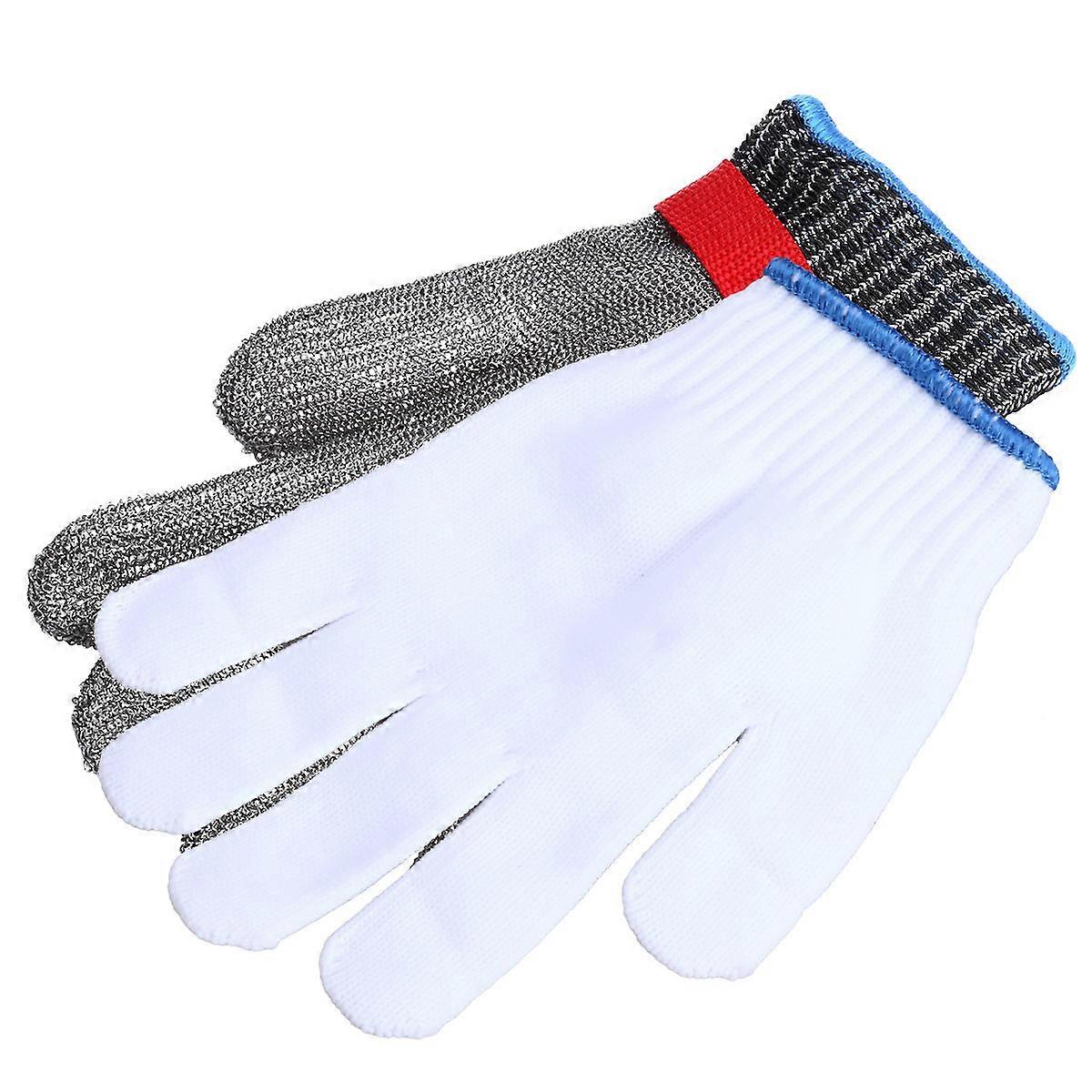 Stab Resistant Work Gloves with Metal Button for Safety 1Pcs
