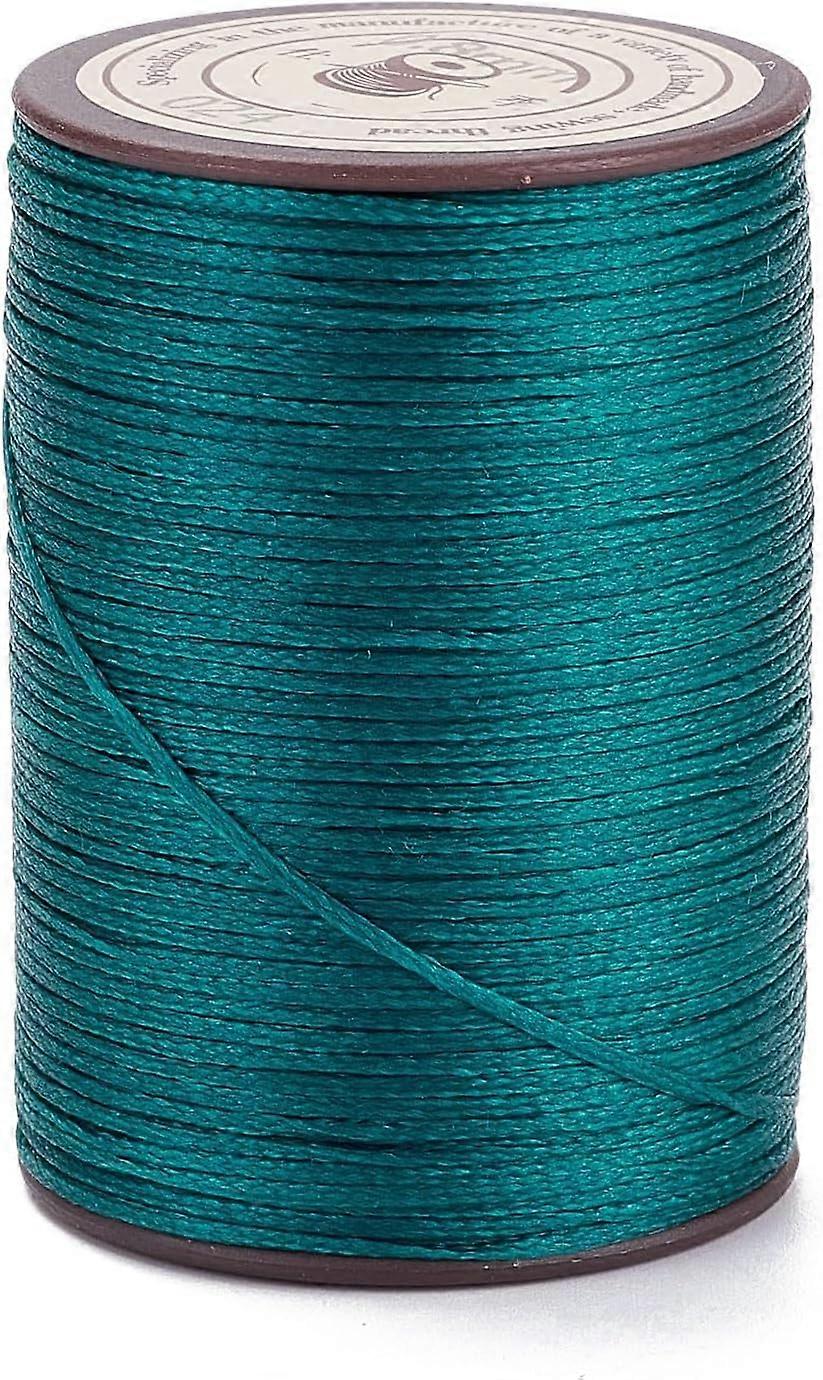 1 Roll 109.36 Yards(100m) 0.8~0.9x0.3mm Waxed Polyester Thread String,Bead Thread Flat Waxed Polyester Thread String Micro Cord Stringing Material