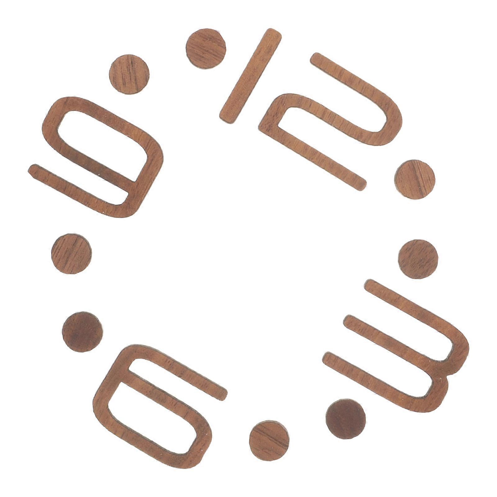 Clock Numbers Kit with DIY Wooden Numerals for 5Sets Replacement