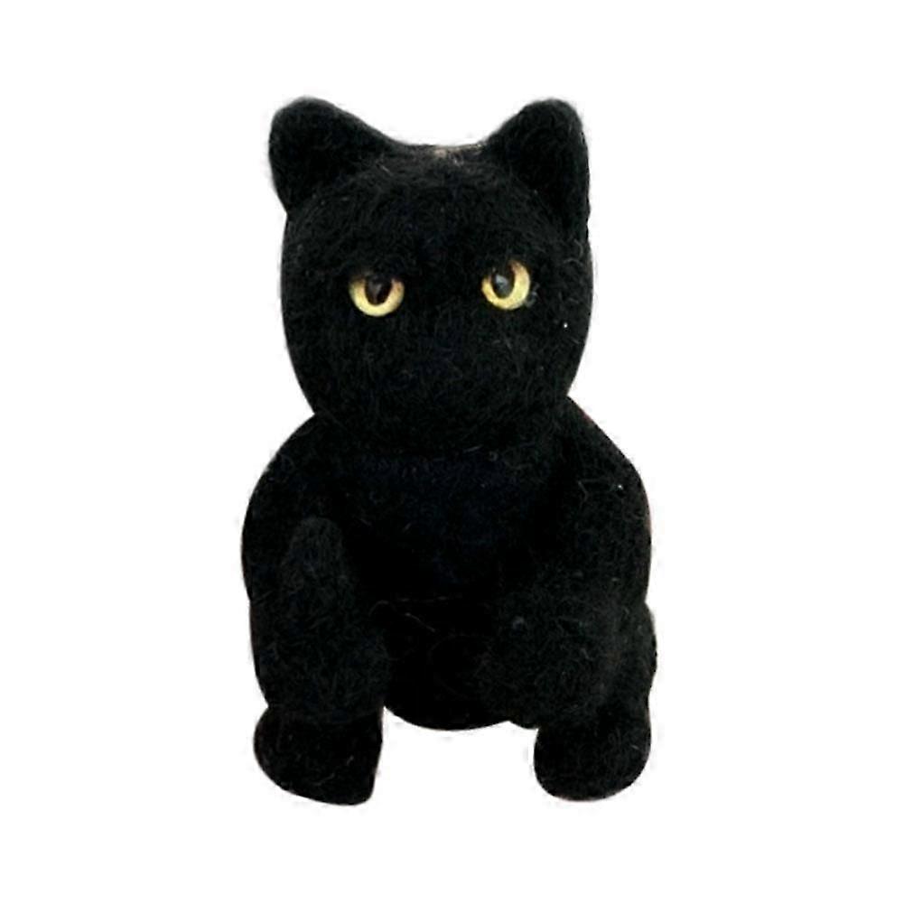 Funny Black Cat Needle Felt
