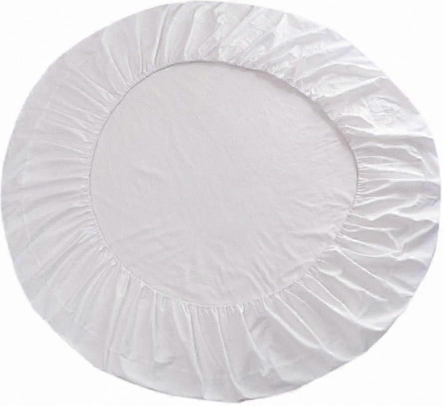 Solid Cotton Round Sheet 200cm Wrinkle-Free